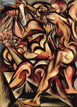 Nacked Man with Knife / Jackson Pollock