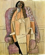 Femme en chemise dans fauteuil- Picasso- 1908