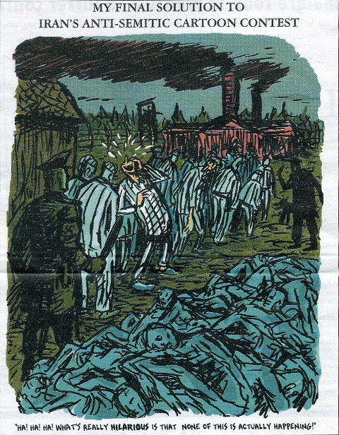 caricature antisémite, par Art Spiegelman, dans Courrier International
