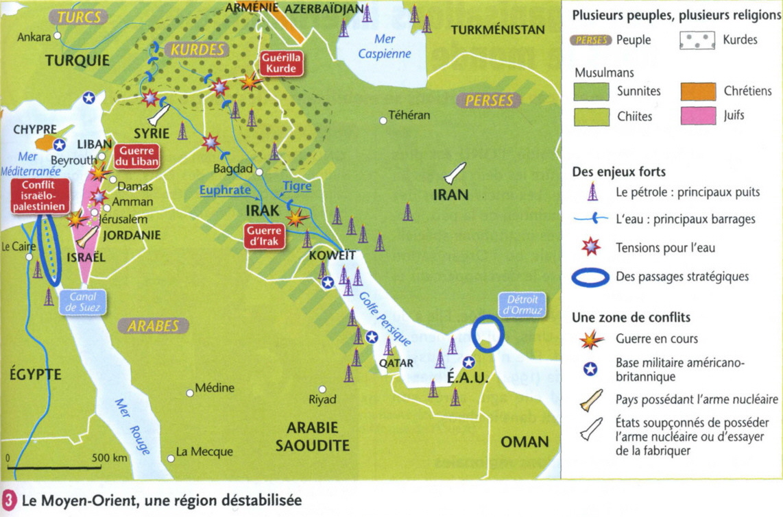 le conflit au proche et moyen-orient