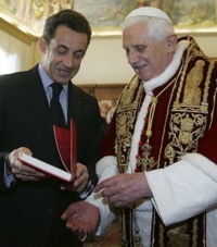 Nicolas Sarkozy et le pape Benoit XVI