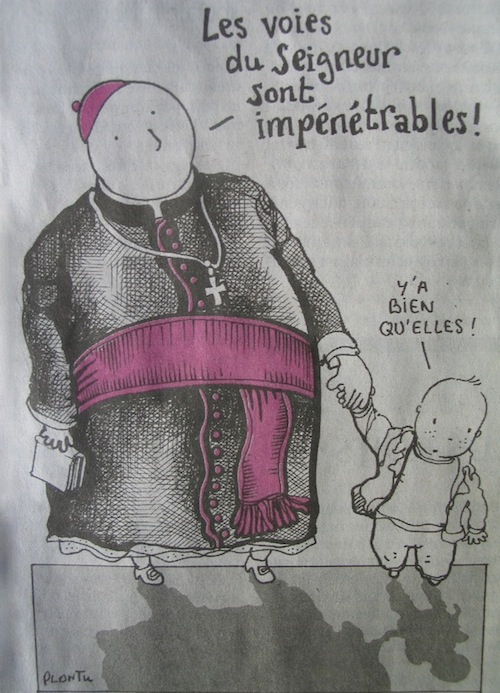 Plantu, Pape, enfant, Le Monde du 28 et 29 mars 2010