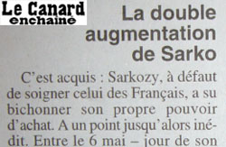 sarkozy continue de percevoir son salaire de ministre de l'intérieur