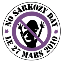 no sarkozy day sticker